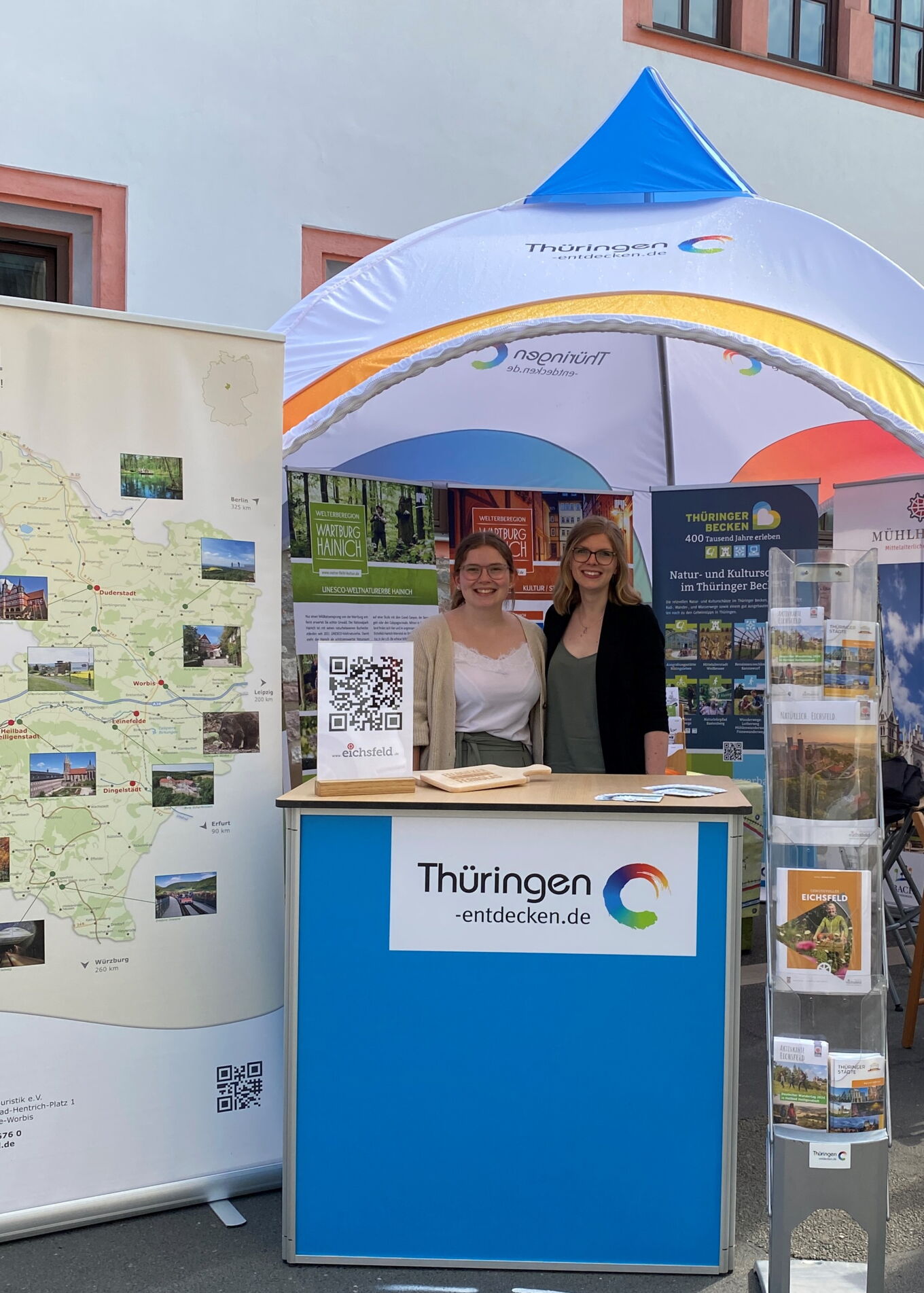 Projektmitarbeiterinnen Herta Gerlach (links) und Tokessa Reiß ©Herta Gerlach, Projektteam Deutscher Wandertag 2024