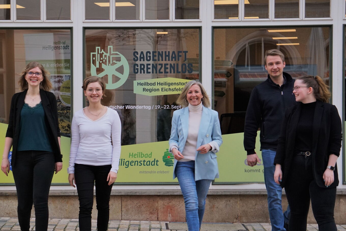 v.l.n.r. Tokessa Reiß, Sophia Lamprecht, Jeannette Löser, Moritz Lange, Herta Gerlach © Sarah Jakob, BEWEGT